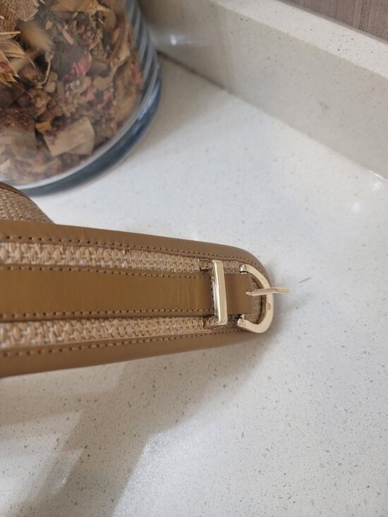Tuckernuck Raffia Belt Straw Belt Ladies Stretchy Woven Belt Trendy L/XL Brown main image 5